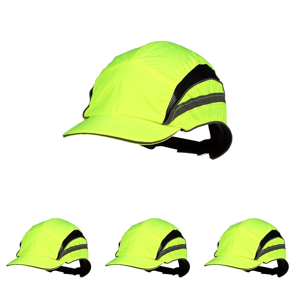3M™ First Base™ 3 Gorra de protección 2021101, Extra, Azul Marino, Visera Recortada, 55 mm (Paquete de 4)