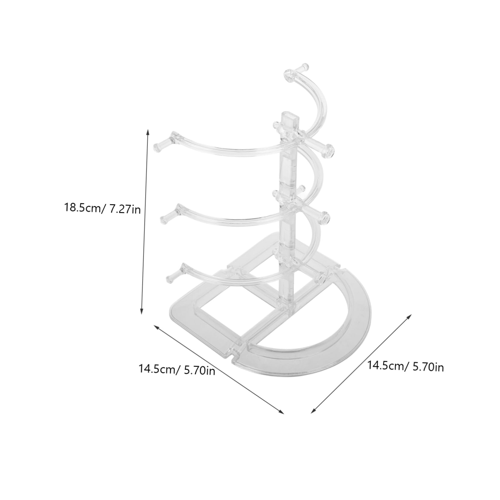 ERINGOGO Glasses Storage Organizer 3 Tier Plastic Display Stand Sunglasses Holder Rack for Desk