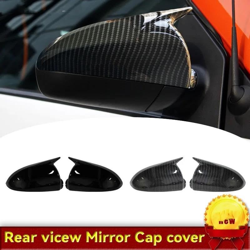 Paire bâton sur capuchon rétroviseur Smart Fortwo W451 brillant noir pose rapide