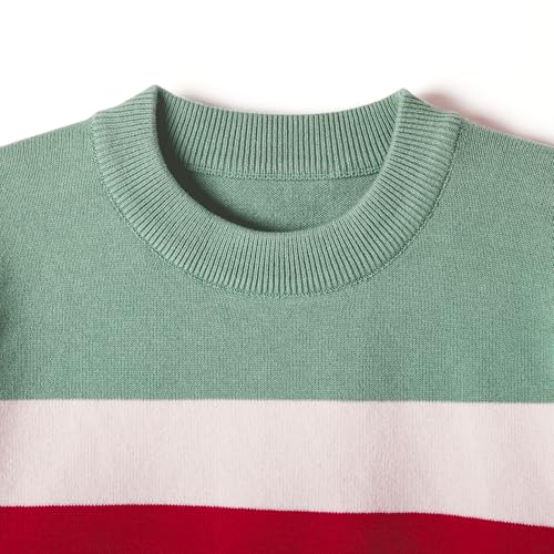 Danny D Boys Pullover Stripe Sweater Crew Neck Long Sleeve Knit Sweater for Child Toddler 4Years -9Years3