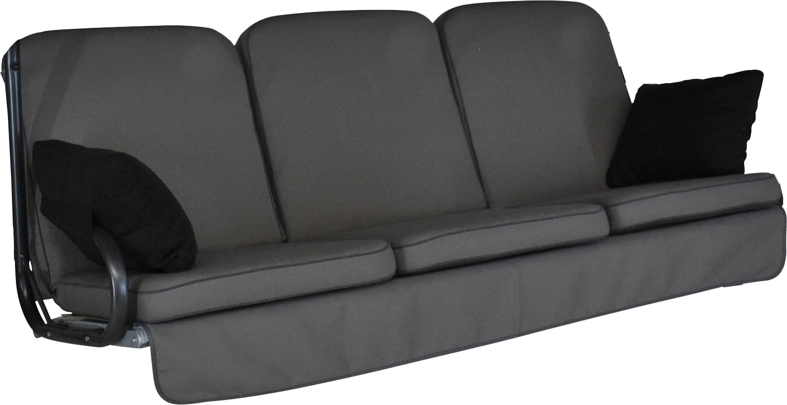 ANGERER Freizeitmöbel GmbH Hollywoodschaukel Auflage Comfort - passend für viele 3-Sitzer Hollywoodschaukeln - Schaukelauflage Made in Germany (Grau)