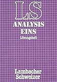  Lambacher Schweizer - Themenhefte: Lambacher-Schweizer, Analysis 1, Sekundarstufe II, Lösungsheft