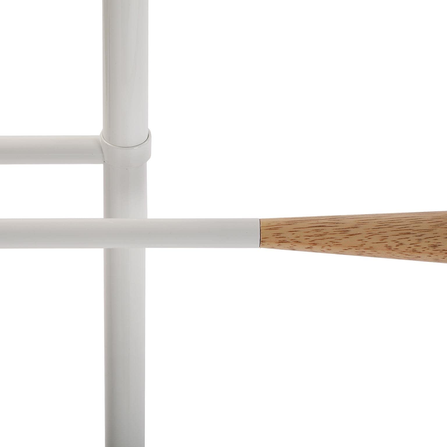 Relax World Servo Muto Moderno Legno e Metallo,Servomuto,Appendiabiti Indossatore per Camera da Letto e Spogliatoio,Multifunzionale,Dimensioni P25x44x108 cm (Bianco)