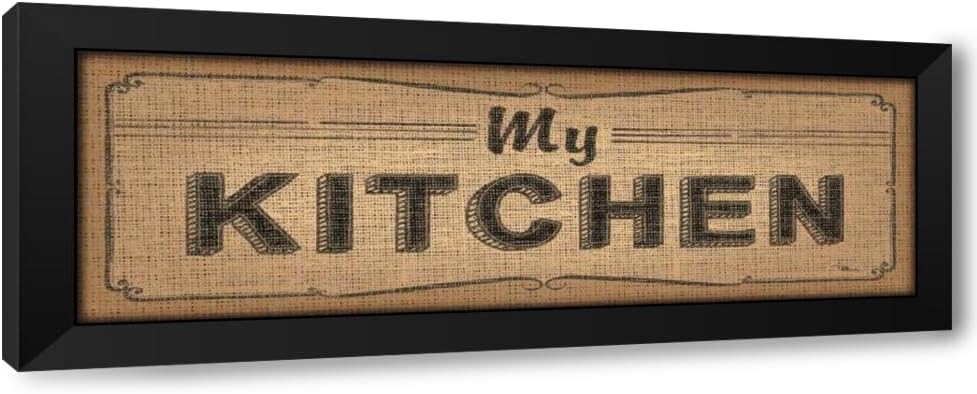 ArtDirect La Cuisine Burlap IV Custom Framed Art Print Giclee Print or Canvas Options with Various Sizes and Customization by Pela Studio