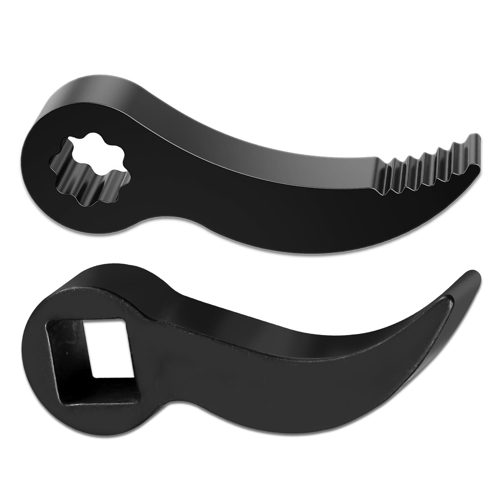 Gfdoso 2 Pcs Pry Bar Wrench Adaptor Head - 2 Style Crowbar Adapter Head Tools Fits 1/2" Drive Ratchets, Half Shaft Removal Car Repairing Tools for