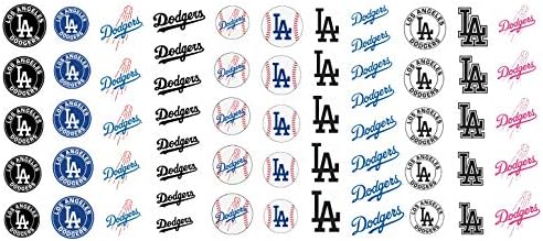 LA Waterslide California Baseball Nail Art Decals Set #3 - Salon Quality