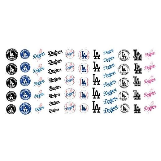 Sports Team for LAX Los Angeles, CA Baseball Waterslide Nail Art Decals - Salon Quality! Los Angeles Dodgers