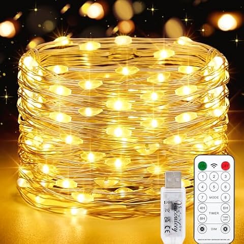 Vacoulery 15M USB Fairy Lights with Timer Cover