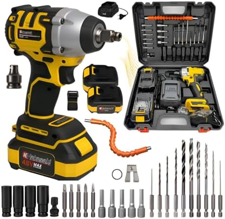 Chave De Impacto Furadeira Parafusadeira Kit Ferramentas 48v Prof...