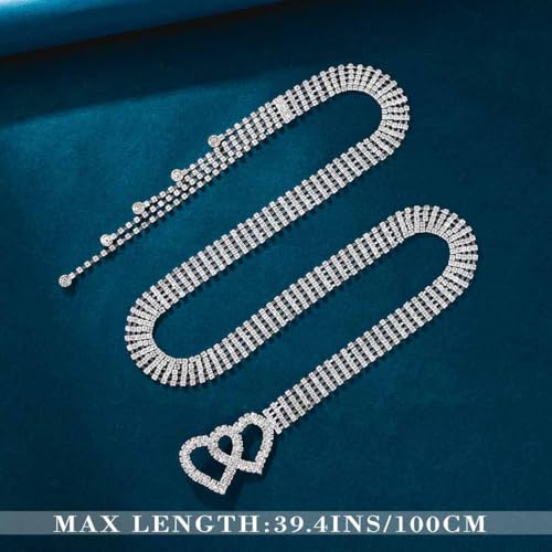 CanB Rhinestone Waist Belt Crystal Waist Dress Belt Silver Chain Belt Small Size Belt for Women4