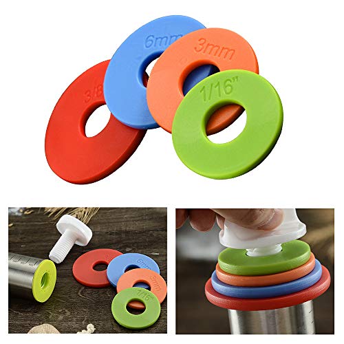 DECDEAL Rolo ajustável com anéis de espessura e conjunto de tapete de pastelaria para assar biscoito