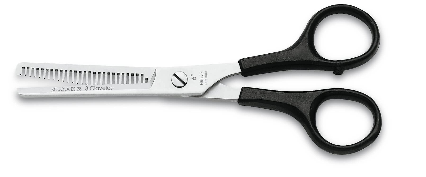 3 Claveles Relax Hairdressing Scissors Sculpting Black 6", 15.24 cm (Paquete de 1)