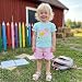 Summffie Toddler Baby Girl Summer Clothes Short Sleeves T-Shirt Tops and Ruffled Shorts Set Cute Summer Outfits 2Pcs (Back to School Pencil Embroidery Pink, 3-4T)
