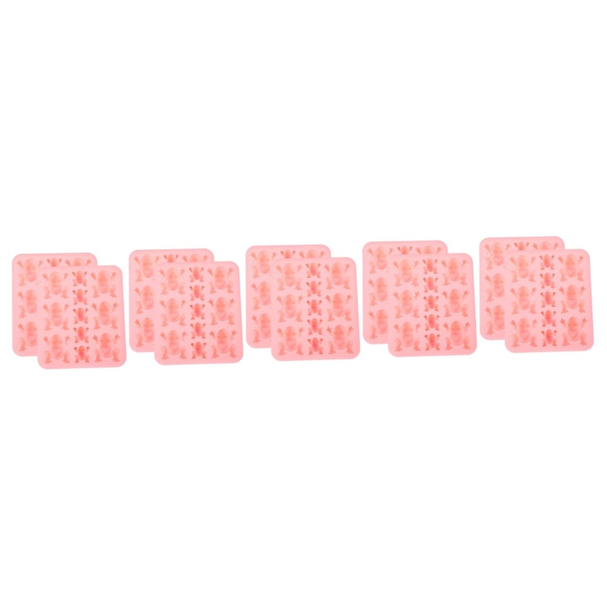 Lurrose 10piezas Molde Para Chocolate Forma De Rana Para Hornear Pasteles y Dulces Molde De Diseño Divertido Para Fiestas y Celebraciones
