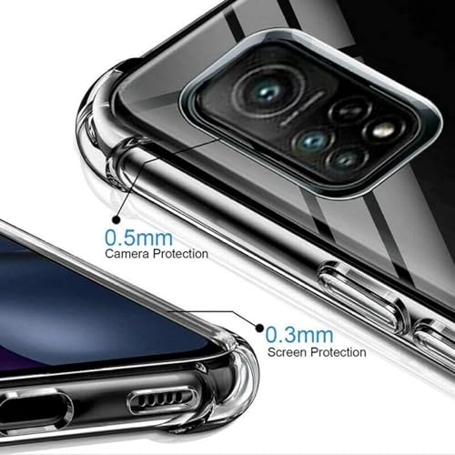 Image of BOXXO Flexible Back Cover for Mi 10T Pro 5G | Back Cover Transparent Clear Shockproof Case Four Corner Protection | Slim Protective Mobile Phone Cover for Mi 10T Pro 5G