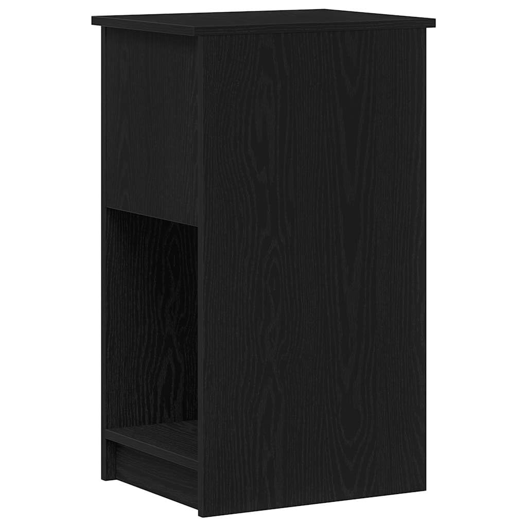 Support de tour d ordinateur avec tiroir noir 35x45x77 cm