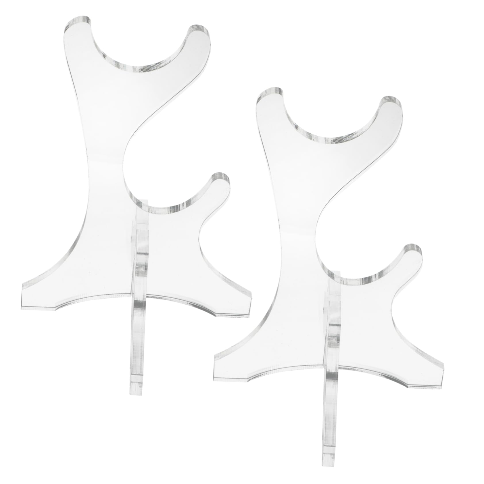 Totority Acrylic Transparent Bamboo Flute Stand 2-tier Desktop Flute Rack Support Display