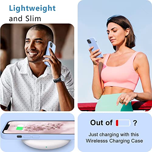 Image of MIDOS Back Cover Compatible with iPhone 14 Liquid Silicone Case Full Protection Shock Proof Back Cover for iPhone 14 (Sky Blue)