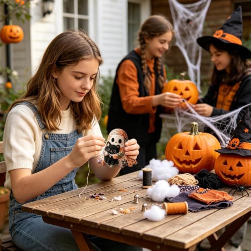 Kit de costura DIY de fantasma para decorar tu escritorio en Halloween 7