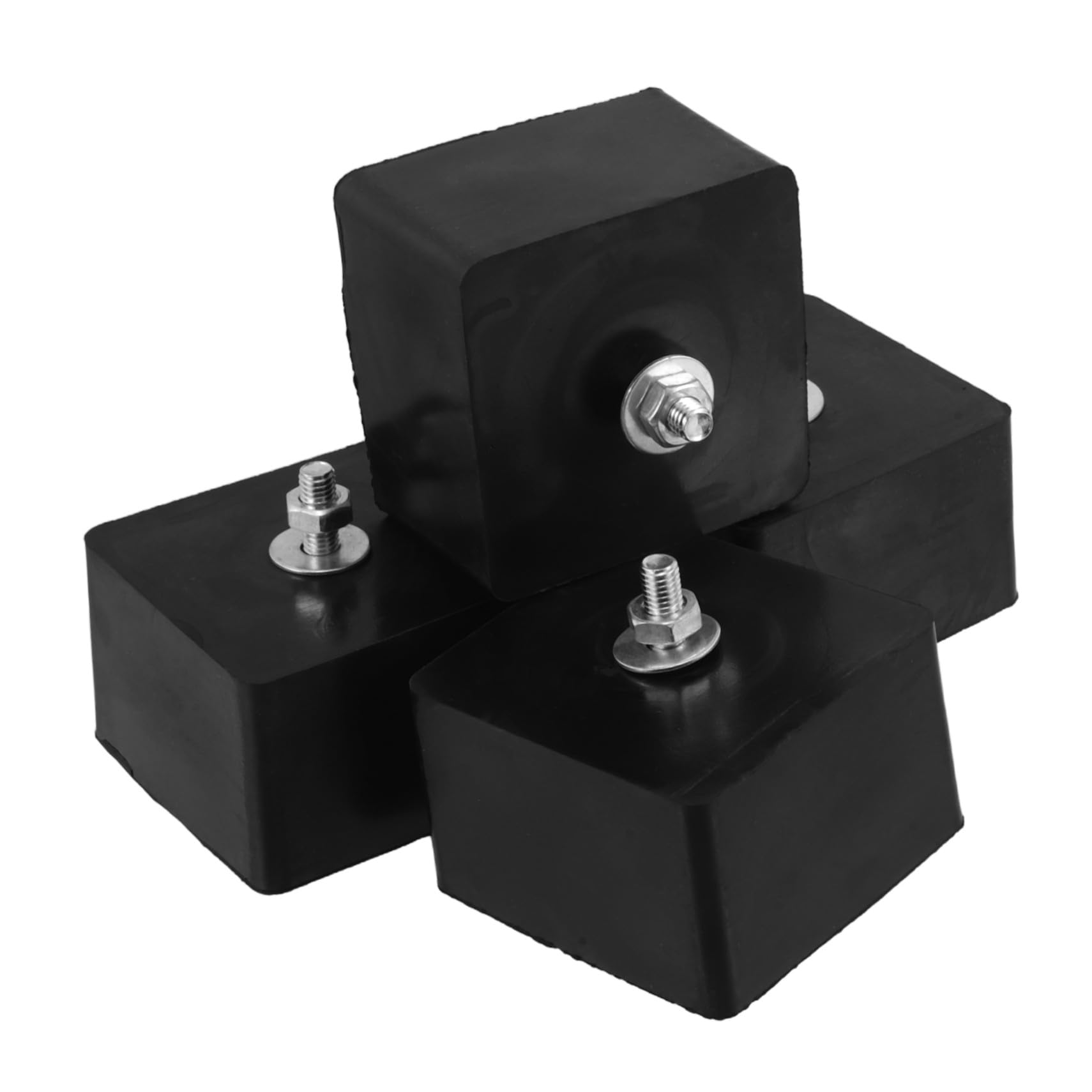 Almohadillas Antivibración de Goma 4 Piezas Negro para Aire Acondicionado | Soporte Antivibrante Aire Acondicionado, Base Antivibración para Aire Acondicionado, Celebracion Verano