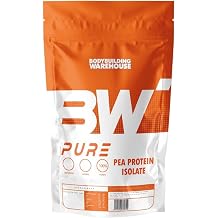 Pure Pea Protein Isolate - Unflavoured, 250g - Vegan, Plant-Based with Great Amino Acid Profile, Bodybuilding Warehouse