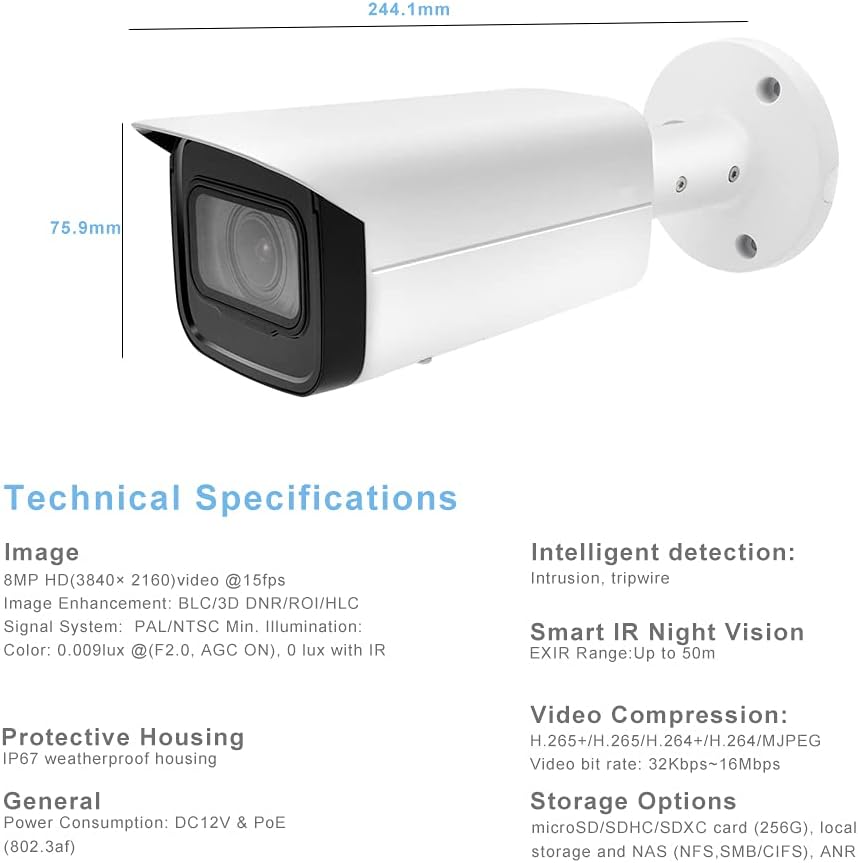 Exсluѕіvе Dіѕсоunt 90% Prісе 8MP Starlight POE IP Camera OEM IPC-HFW2831T-ZAS-S2, 2.7mm–13.5mm,5X Vari-Focal Zoom ,60m IR Bullet Camera, Smart Detection,H.265+, SD Card Slot, 🔥 Flаѕh Sаlе 8MP Starlight POE IP Camera OEM IPC-HFW2831T-ZAS-S2, 2.7mm–13.5mm,5X Vari-Focal Zoom ,60m IR Bullet Camera, Smart Detection,H.265+, SD Card Slot,