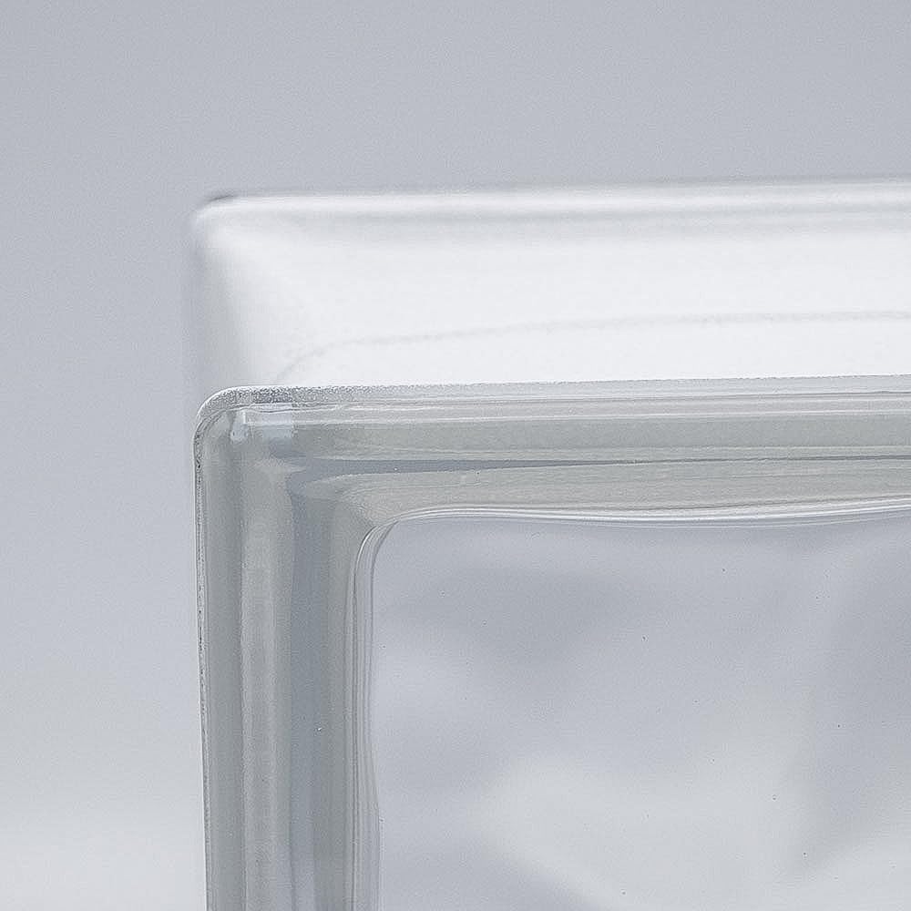 Bloque básico de cristal en nube transparente, 19 x 19 x 10 cm, 6 unidades