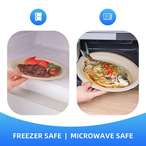 Lqnlzqgwxlh Paper Plates 6 Inch [150-Pack],Small Disposable Plates Heavy Duty,Disposable Paper Plates Eco-Friendly & 100% Natural,Brown Compostable Plates,Paper Alternative #TOP4