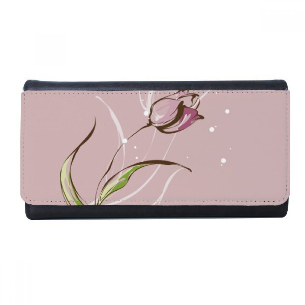 Portefeuille tulipe peinte à la main portefeuille rectangle carte - 4