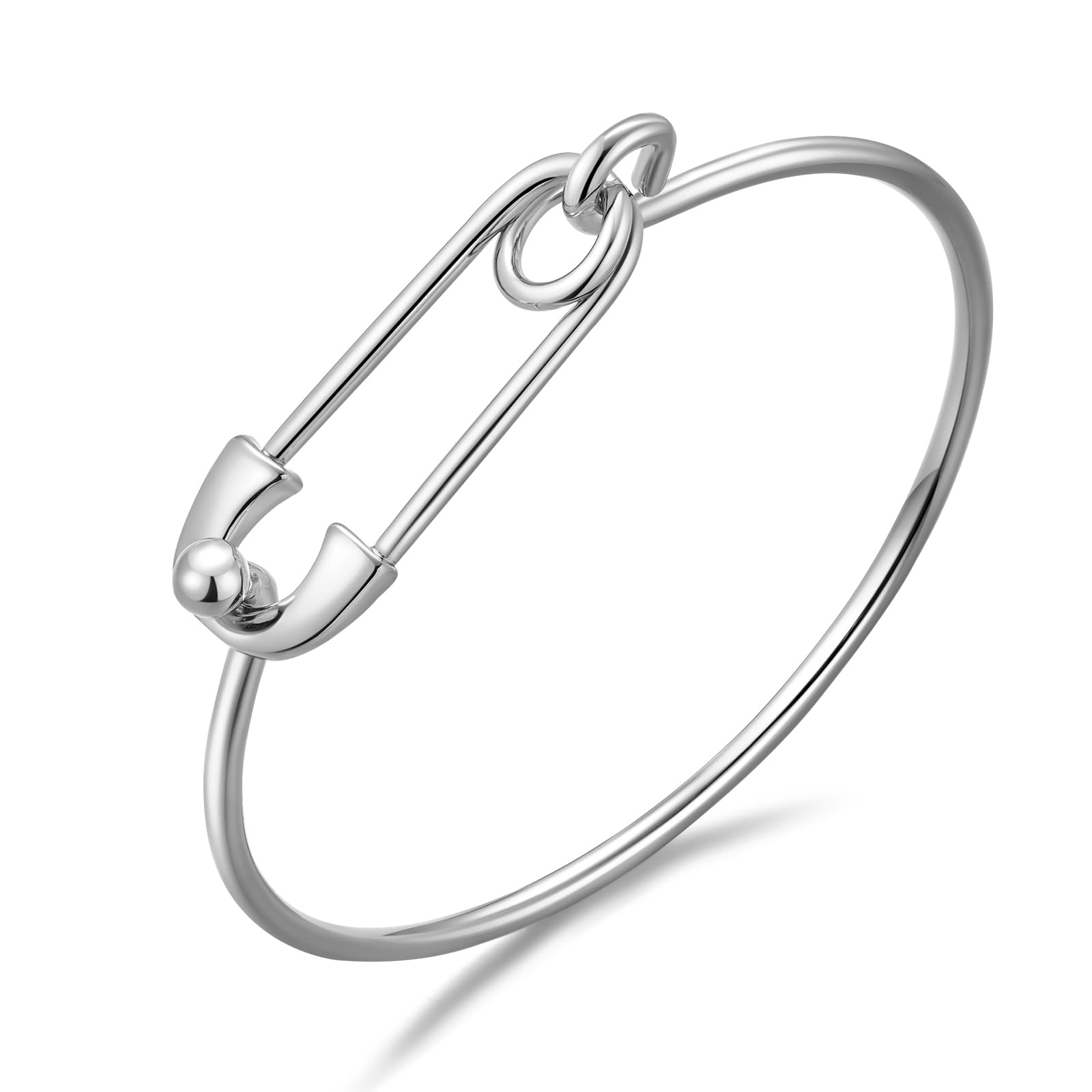 HESSAWELL Gold Silver Link Bangle Bracelet for Women Simple Thin Cuff Bangle Bracelet Minimalist Jewelry
