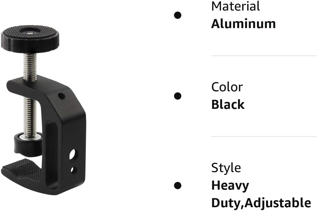 LEADRISE Universal C-Clamp With 1/4 And 3/8 Thread Hole For Desktop Mount Holder LCD Monitor Flash Desks Carts Benches Worktables (1)