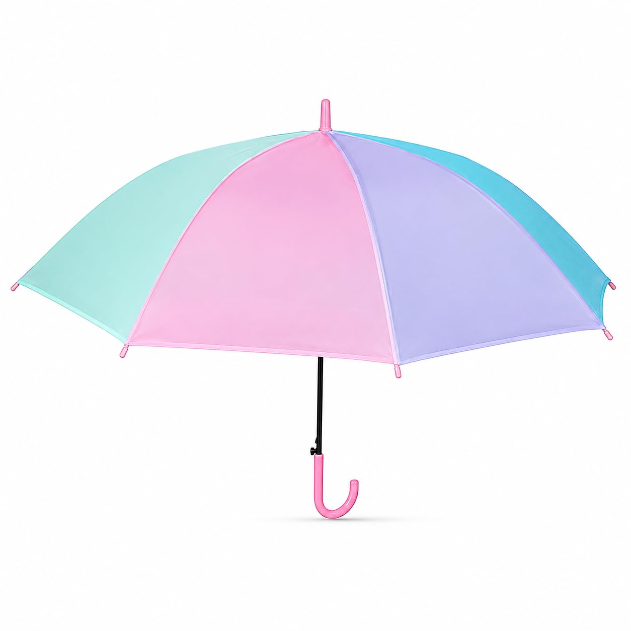 Colorful Rainbow Umbrella for Men, Women & Kids – Large Canopy, Windproof & Waterproof – Stylish 8 Panel Automatic Open Umbrella – UV Protection, Lightweight (Multicolor)-image-9