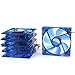 Ruilogod CPU Cooler Computer Case DC 12 V 0.36A Wentylator chłodzący 12x2.5cm 5 sztuk niebieski