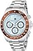 Henry Jay Mens Stainless Steel Multifunction "Specialty Aquamaster" Watch with GMT-Day-Date and Tachymeter Display