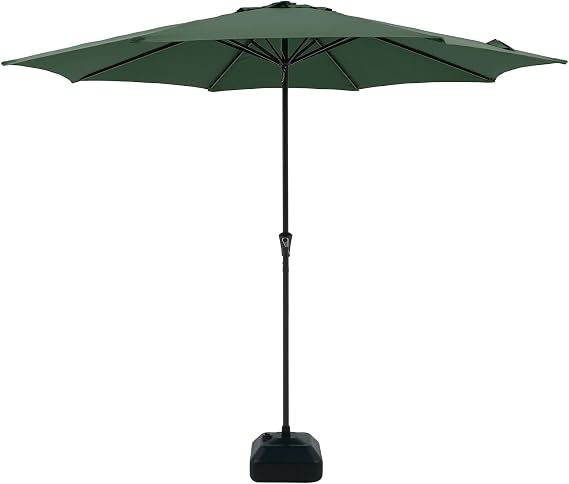 cobana patio umbrella 7.5'by 4'Half Rectangular Outdoor for Patio, Balcony, Garden, Deck, Beige About 8ft Below crank height COBANA 9ft Patio Umbrella with