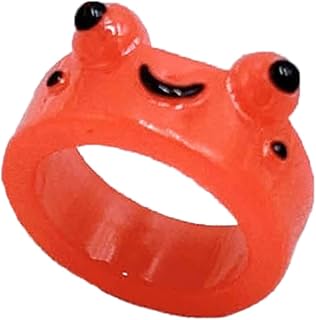 Morain Rana de resina retro colorida con dibujos animados de animales brillantes para cumpleaños adecuado para parejas