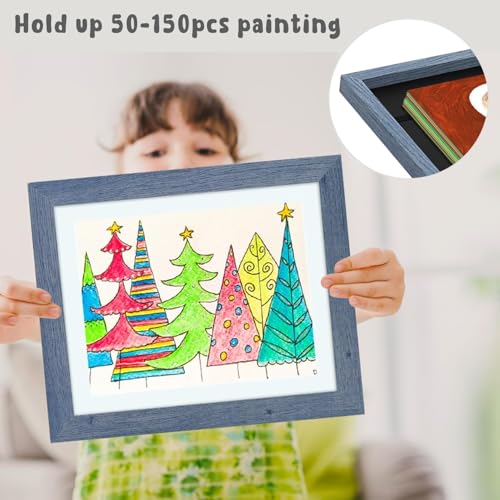 Golden State Art, 10x12.5 Kids Art Frames, Front-Opening Picture Frame Great for Kids Drawings, Artworks, Children Art Projects, Schoolwork, Home or Office (Navy Blue Set of 2) - Thumbnail 5