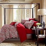 Brandream Luxury Bohemian Paisley Duvet Quilt Cover King Size Set Boho Damask Medallion Bedding Set