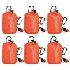 Noamus 6 Pack Emergency Survival Sleeping Bags, Thermal Bivy Sack Blanket, Lightweight Portable Nylon Sack with Whistle, Aluminized PE Survival Gear Supplies for Camping Hiking, Outdoor Adventure