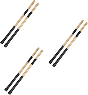 SUPVOX 3pcs Pair Percussion Sticks Jazz Drum Stick Musical Instrument Drum Stick Drum Mallets Folk Music Stick Drum Stick Brush Drumstick Wood Drum Brushes Bamboo Accessories Drum Kit
