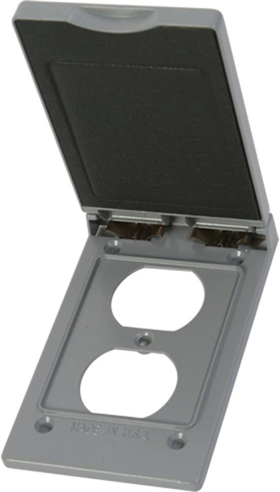 Greenfield Made in The U.S.A. CDRVPS Series Weatherproof Electrical Outlet Box Cover, Gray
