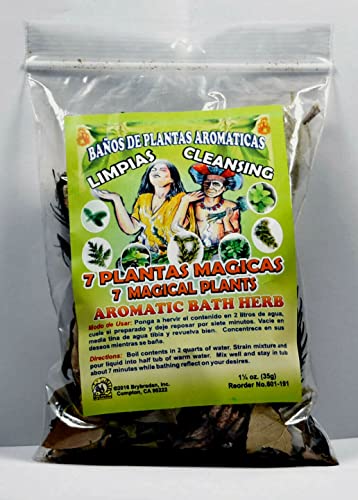 1 PC Aromatic Soothing Herbal Bath 7 Magical Plants Cleansing 7 PLANTAS MAGICAS LIMPIAS BANO DE...