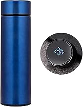 ترمس حراري ستانلس ستيل مزود بمصفاة داخلية وشاشة تاتش ديجيتال لعرض درجة الحرارة، أزرق