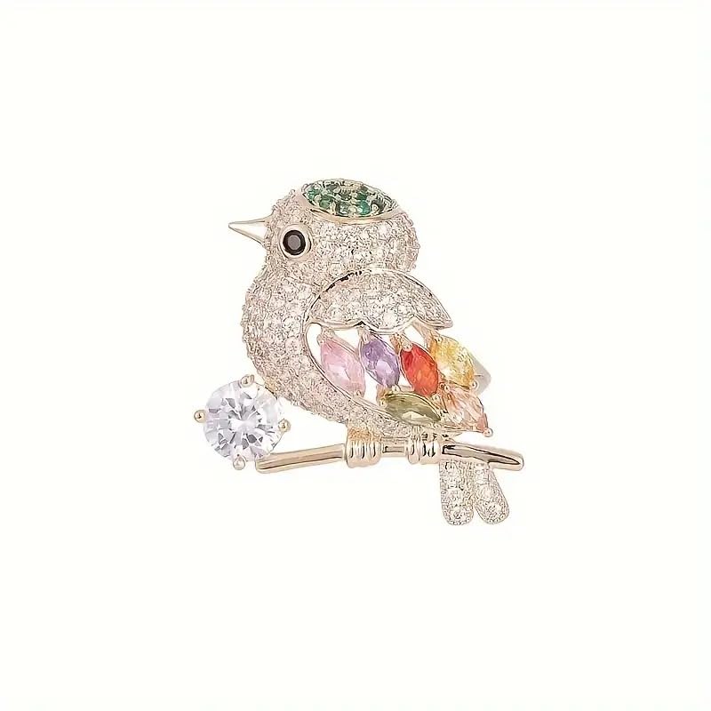 ZUBAT 1pcs Vintage Magpie Bird Brooch Pins – Elegant Alloy Suit Accessories with Sparkling Gemstones, Bohemian Style for W... - Review, Price and Buying Guide