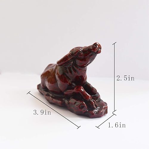 Miniatura 2 de Addune Feng Shui - Figuras de toro del zodiaco chino, buey, año de riqueza, de resina, coleccionable, para el hogar, mesa, decoración artística,