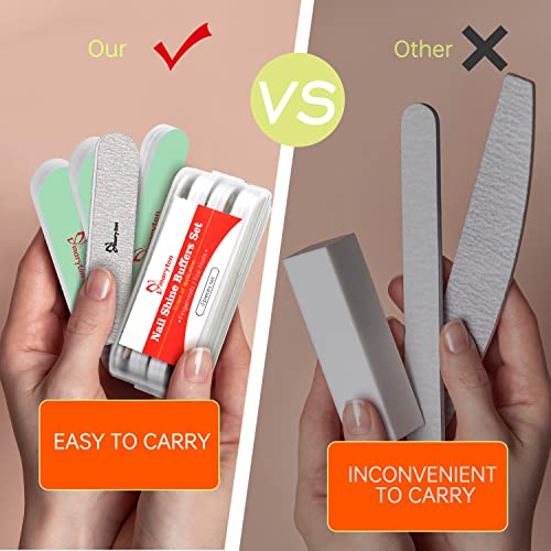 Maryton Nail Buffer And Shine Kit, Ultimate Mini Fine Nail File And Buffers For Natural Nails - Smooth, Buff And Shine Nails In A Manicure Kit, 4 Count #TOP4