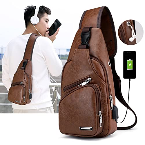 Crossbody Sling Bag for Men Women with Earphone Hole, Small Shoulder Bag2