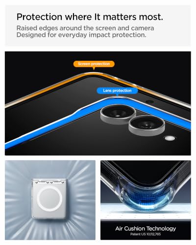 Image of Spigen Ultra Hybrid Pro MagFit Case for Samsung Z Flip 8, Clear White