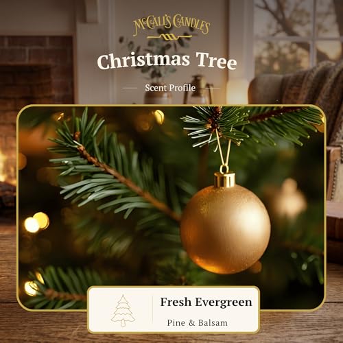 Image of McCall's Candles | Christmas Tree | Scented Wax Melt | Evergreen, Pine, Fir Needle & Holiday Magic | 6-Piece Break-Apart Bar | 12-24 Hours Per Wedge | Poured in the USA | 5.5 oz