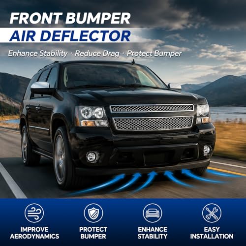Image of PIT66 Front Air Dam Deflector Fit Chevy Avalanche Tahoe Suburban 2007-2013 | Lower Bumper Valance Replacement Fit Chevy Avalanche, Suburban & Tahoe 2007-2013, Fit Without Off Road Package, Not for Z71